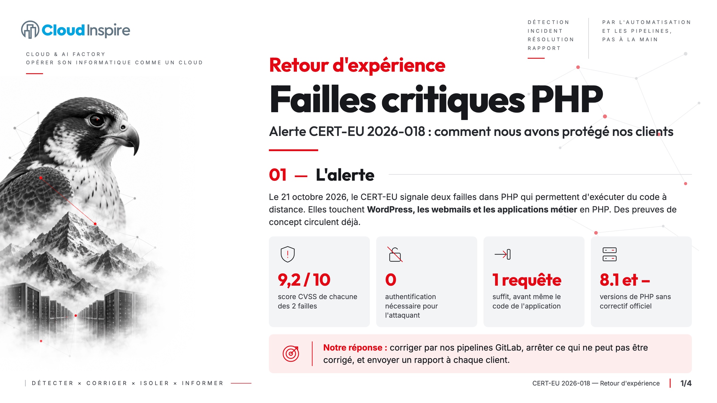 Avis CERT-EU 2026-018 : deux failles critiques dans PHP